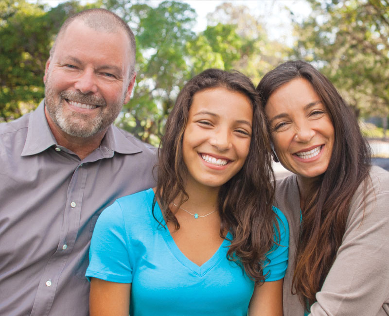 mother, father and daughter